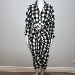 Black and White Checkered Maxi Dress